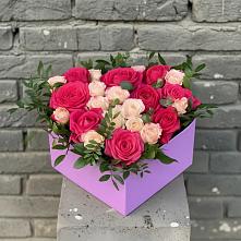 Цветочная композиция из Розы в коробке в Исаклы