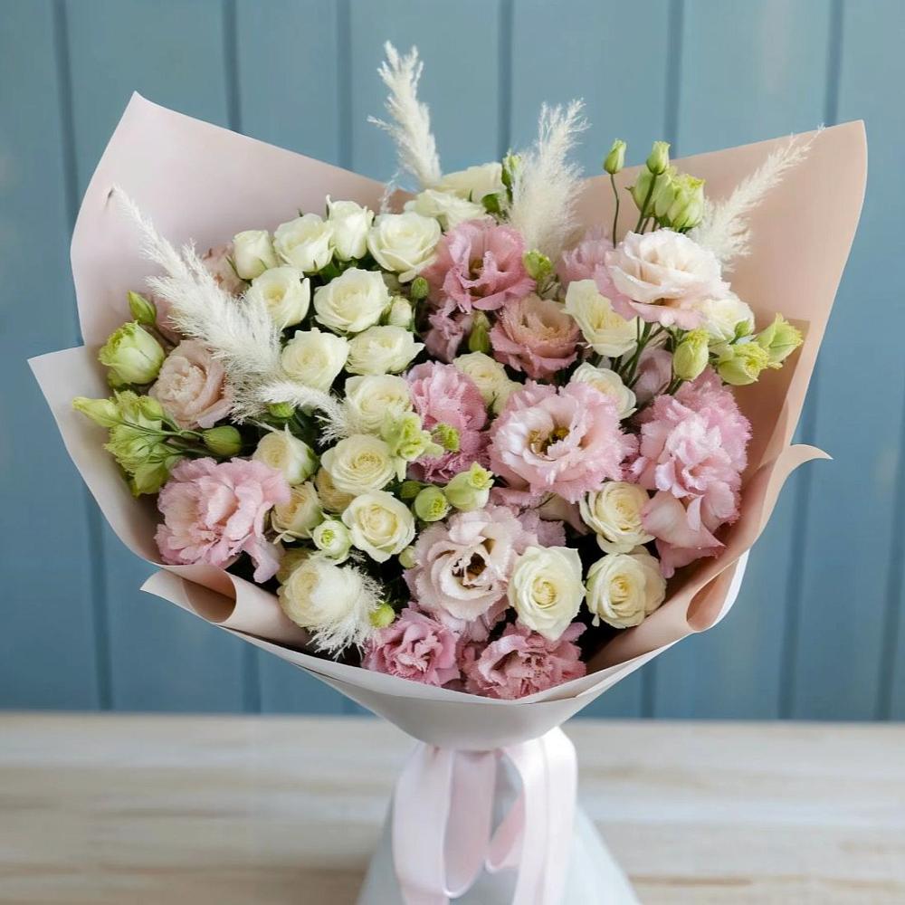 Букет цветов из: Альстромерии и Розы в Исаклы