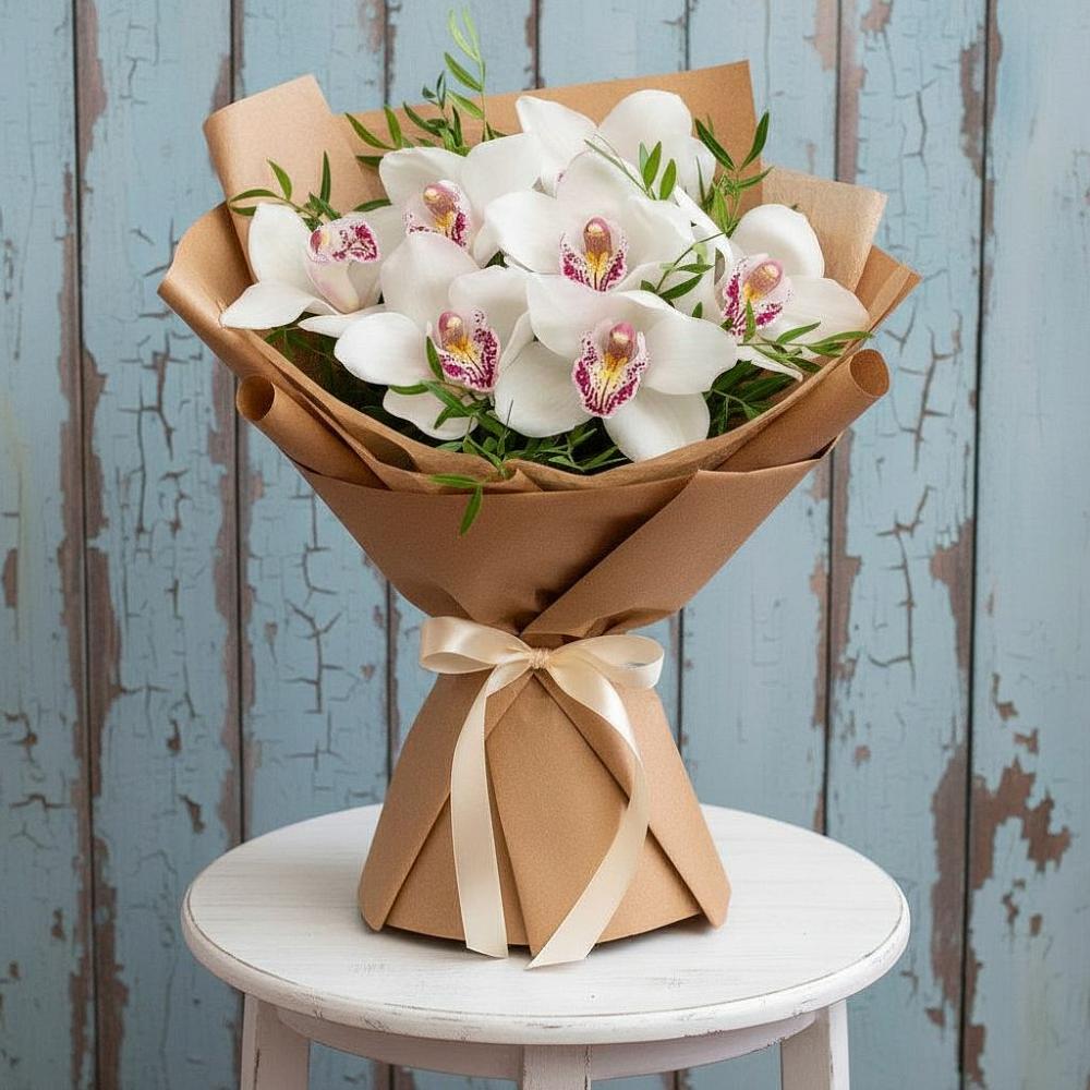 Букет цветов из: Орхидеи и Розы в Исаклы