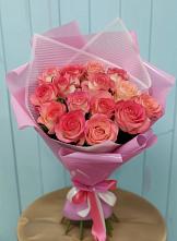 Букет 15 Розовых роз Равель #REPLACE_PRED# Исаклы