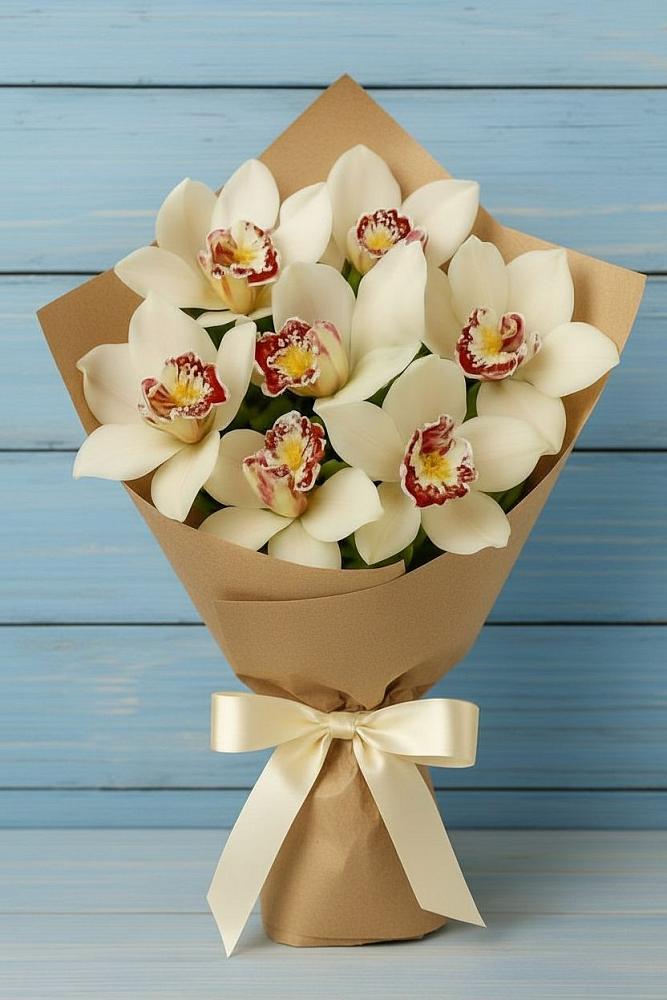 Букет цветов из: Орхидеи и Розы в Исаклы