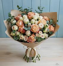 Букет цветов из:  Альстромерии и Розы в Исаклы